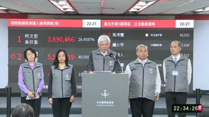 台立委选举:没有一个政党获得过半议席