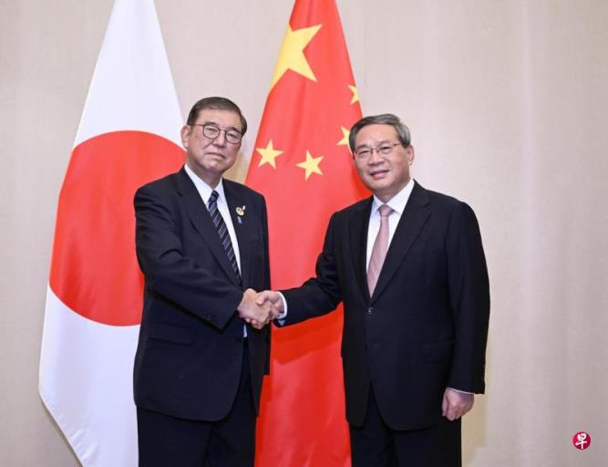 石破茂上任后首会李强 促中国充分解释侵犯日领空问题
