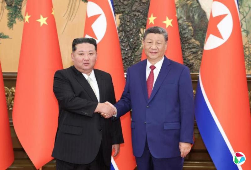 中朝领导人会谈茶叙并共进晚餐 同意维护共同利益
