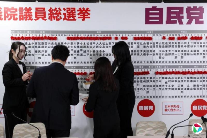 自民党最终获316席 单独超三分之二为战后首次