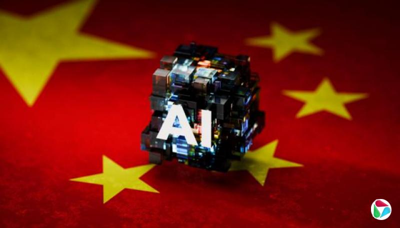 AI科技与中国国旗