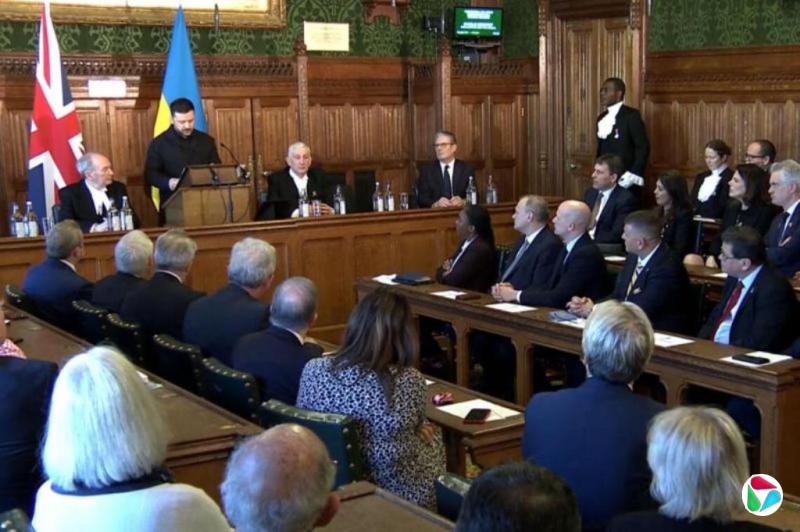 泽连斯基英国议会讲话 表明乌克兰愿意分享实战经验