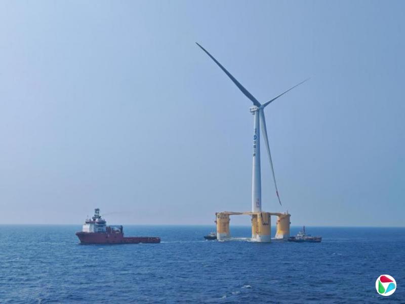 中国安装完成全球单机容量最大漂浮式海上风电平台