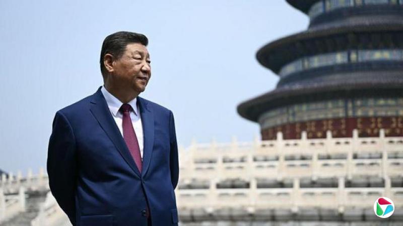 中国领导人于2026年5月14日在北京参观天坛。