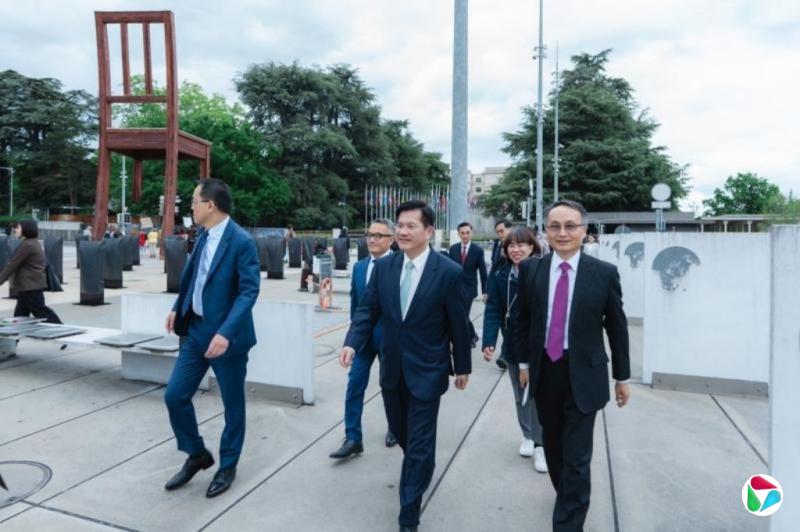 林佳龙现身日内瓦WHA会场外 北京:蹭会刷存在感