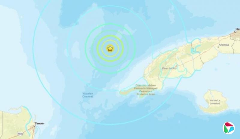 古巴西部海域发生6.1级地震 美国佛州墨西哥有震感