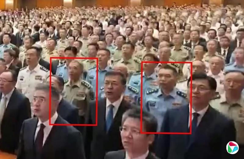 两中将出席党庆与上将并排而坐 显示解放军高层人事升迁