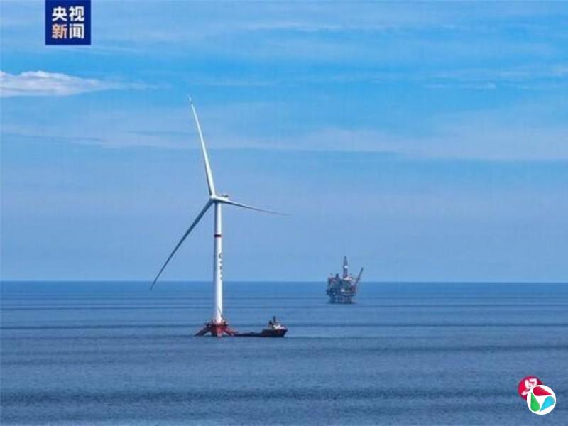 中国全球首座16兆瓦张力腿浮式风电平台投用