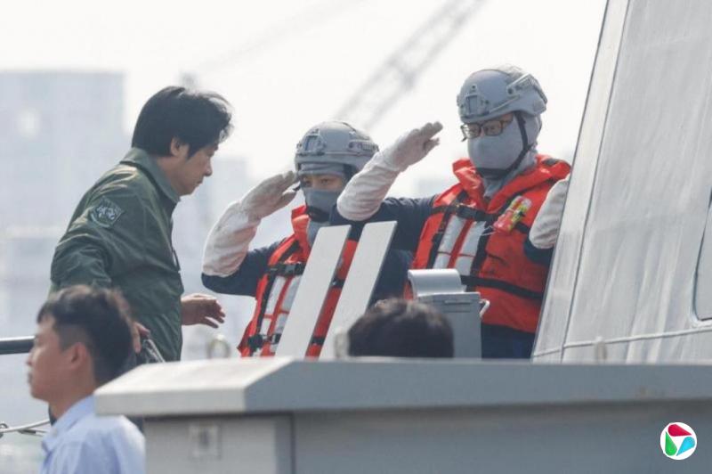 赖清德登海军导弹快艇 视察汉光滨海打击演习