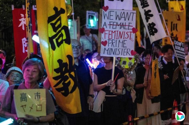 上万名日本民众上街示威 抗议高市早苗一系列政策