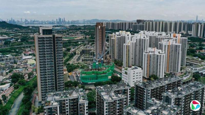 2026年8月5日:香港洪水桥新市镇兴建工地的空拍图